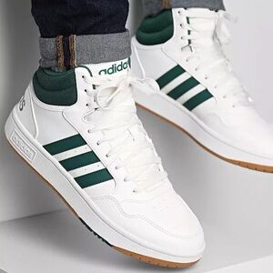 New! Adidas Hoops 3.0 Mid Men's Athletic Shoe White Sneakers Trainers size 12